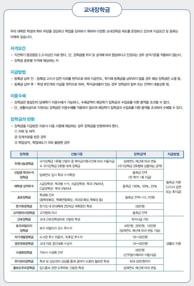 두원공과대학교 교내 장학금  첨부 이미지
