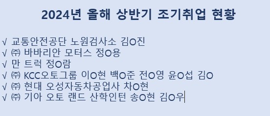 24년 조기취업 현황 대표이미지