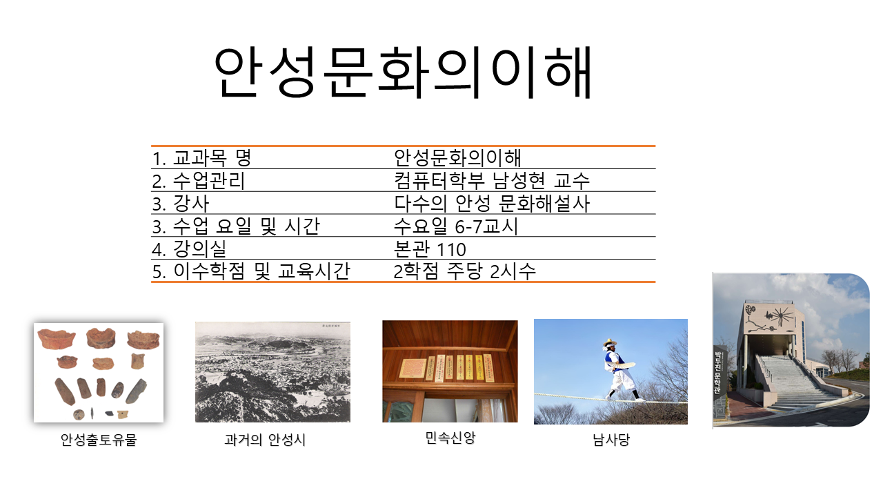 안성문화의 이해1